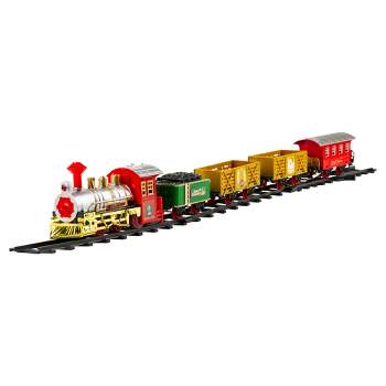 Locomotive Petit Train à piles, glitter scintillant, h 16 cm, led