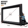 Inflatable Projector Screen - Portable Blow Up Outdoor Screen with Front & Rear Projection, Rope, Air Blower, Ground Nails & Carry Bag for Party - 2 of 4