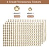 Unique Bargains Acrylic Self-Adhesive Craft Decorative 4 Sheets Rhinestone Stickers - 2 of 4