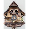 14" Musical Cuckoo Clock Cottage – Rocking Horse Boy, Waterwheel & Dancers - 2 of 4