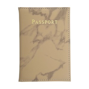 Unique Bargains Marble Passport Holder Copper Tone 1 Pc - 1 of 4