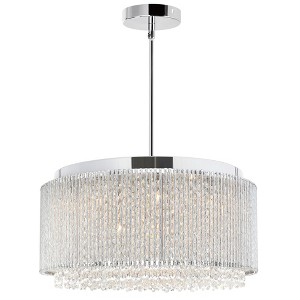 CWI Lighting Claire 12 Light Drum Shade Chandelier With Chrome Finish - 1 of 4