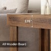 Tribesigns 2-Tier End Table, All Wooden Square Side Table with Storage Shelves, Small Bedside Table for Bedroom,  for Living Room - 3 of 4