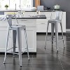 Lyngins Set of 2/4 Industrial Metal Bar Stools,Counter Chairs with Bucket Back,Stools for Kitchen Counter,Living Room - 2 of 4