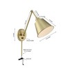 Crystorama Lighting Mitchell 1 - Light Swing Arm Lamp in  Aged Brass - 3 of 4