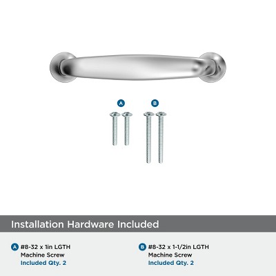 Polished Chrome 3-Inch Modern Cabinet Drawer Pull