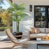 6/7 FT(72/84 in) Tall Palm Tree Fake Plant Golden Cane Palm Trees Large Artificial Plants Faux Plants for Indoor Outdoor with White Base Set of 1/2 - 3 of 4