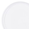 Smarty Had A Party 10" White Flat Round Plastic Dinner Plates - 120 pcs - 2 of 4