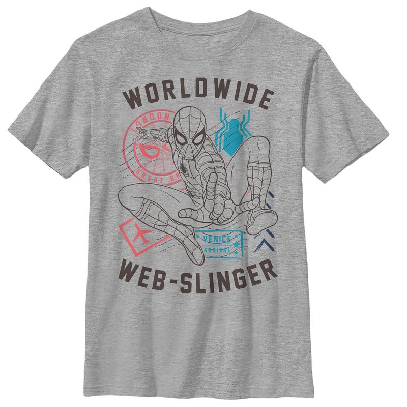 Boy's Marvel Spider-Man: Far From Home Worldwide Icons T-Shirt, 1 of 5
