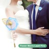 Unique Bargains Ribbon Alloy Outdoor Irregular Flower Lapel Pin 24 Pcs - 4 of 4