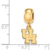 Black Bow Jewelry 14k Yellow Gold Plated Sterling Silver Houston Cougars NCAA Bead Charm - 2 of 3