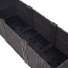 NAYSAYE Deep Raised Garden Bed Plastic Planter Box Self Watering Design for Vegetables Flowers Herbs and Succulents, Brown, 47.2"*15.7"*14.7" - 4 of 4