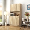 JUJABU 70.87" Tall Wardrobe& Kitchen Cabinet with 6-Doors - 2 of 4