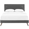 Modway Ruthie Queen Fabric Platform Bed with Round Splayed Legs - Gray - 4 of 4