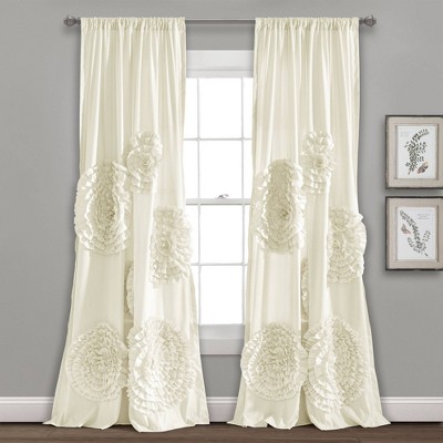 84"x54" Serena Sheer Window Curtain Ivory - Lush Décor