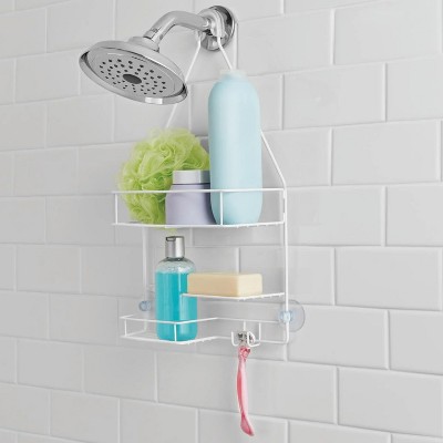 ATTOP Basic Hanging Shower Caddy with 2 Shelves and Soap Tray, White