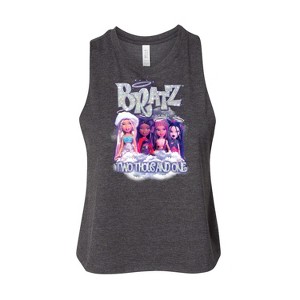 Women's Bratz Two Thousand One Graphic Racerback Tank - Heather Charcoal - Small - 1 of 3