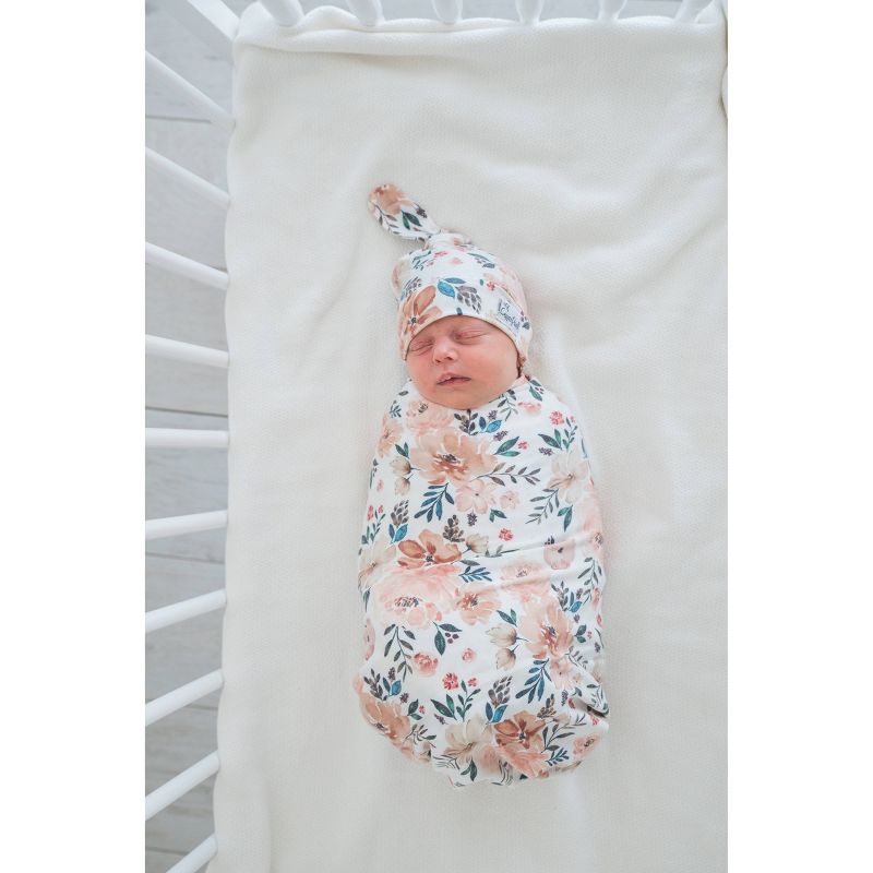 Copper Pearl Bloom Knit Swaddle Blanket, 2 of 5