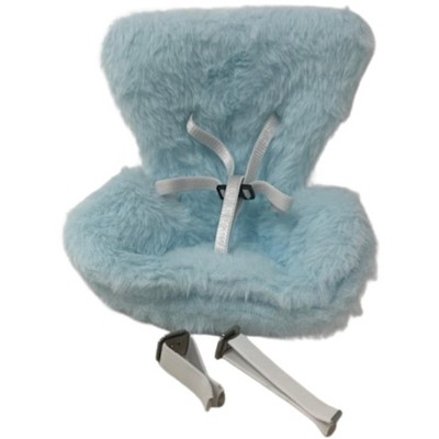 Doll Clothes Superstore Blue Plush Car Seat for 17.5 cm Labubu Dolls – Travel in Comfort and Style