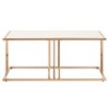 Hogan Coffee Table with Mirror Top Champagne Gold Finish - Inspire Q - image 3 of 4