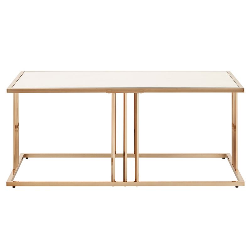 Hogan Coffee Table with Mirror Top Champagne Gold Finish - Inspire Q, 4 of 8