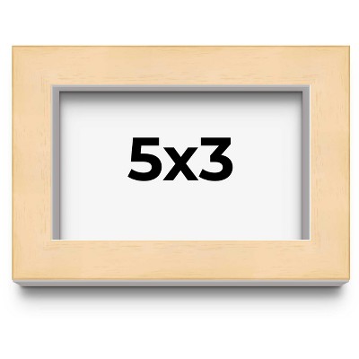 PosterPalooza | 5x3 Wood Frame with UV Acrylic, 6 Finishes: Black, White, Bronze, Silver, Wood, Mahogany