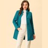 INSPIRE CHIC Women's Winter Stand Collar Single Breasted Mid-thigh Long Overcoat - 2 of 4