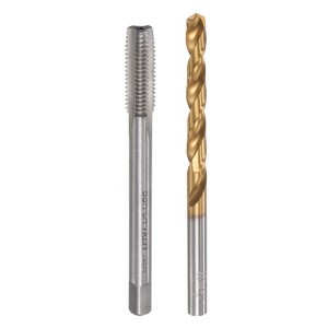 Unique Bargains High Speed Steel Titanium Plated Straight Flute Thread Tap and Twist Drill Bit - 1 of 4