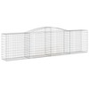 vidaXL Gabion Basket 2 Pcs Outdoor Arched Retaining Wall - Galvanized Iron, 157.5" x 19.7" x 39.4"/47.2" - 3 of 4