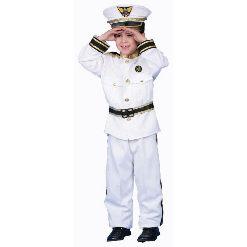 Dress Up America Navy Admiral Costume - Ship Captain Uniform For Toddlers, 1 of 4