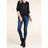 Women's Black Crop Sweater with Gold Threaded Stripe - VOCAL APPAREL - 3 of 4