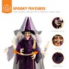 Best Choice Products 5ft Standing Witch, Wicked Wanda Poseable Halloween Animatronic w/ Pre-Recorded Phrases, LED Eyes - 4 of 4