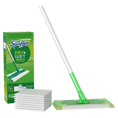 Swiffer Sweeper Dry + Wet Multi Sweeping Kit (1 Sweeper, 7 Dry Cloths, 3 Wet Cloths)