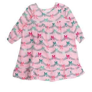 RuffleButts Girls Holiday Pajama Night Gown - 1 of 2
