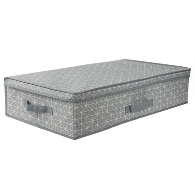 Home Basics Diamond Collection Under the Bed Storage Box, Grey