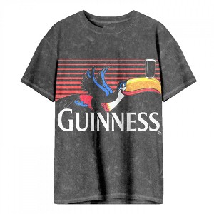 Mens Guinness Toucan Soaring Mineral Wash T-Shirt - 1 of 2