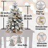 NAYSAYE 22IN Pre-Lit Mini Christmas Tree Silver Tabletop Decoration with Ornaments for Home Office Apartment, Silver, 6"*6"*22" - 3 of 4