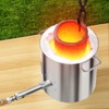 VEVOR Propane Melting Furnace Kit, 8KG/18lbs Gas Metal Melting Furnace Kit, Foundry Home Kiln with Crucible,Wooden Handle,Smelting Casting Tool,Silver - 2 of 4