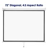 InstaHibit 72" 4:3 Projection Screen Pull Down Manual Indoor Outdoor Movie Night - 4 of 4