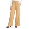 Collections Etc Wide Leg Elasticized Waist Knit Pants with Side Pockets - 2 of 4