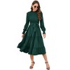 Coolmee Women Maxi Casual Dresses Spring Fall Fashion  Long Sleeve Ruffle Tiered Print Elegant Long Dress S Black - 2 of 4