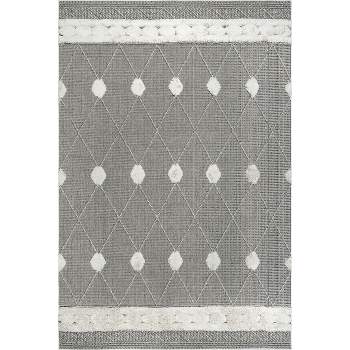 nuLOOM Paola High Low Textured Shaggy Diamond Dotted Area Rug