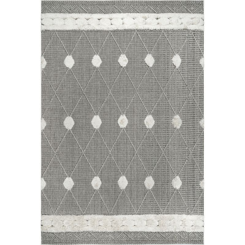 nuLOOM Paola High Low Textured Shaggy Diamond Dotted Area Rug, 1 of 9