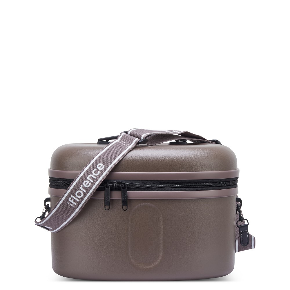 Photos - Cosmetic Bag Florence by mills x DELSEY PARIS Glow Getter Travel Toiletry Container - Chestnut