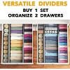 Set of 4 Bamboo Drawer Adjustable Drawer Dividers, 4.65” High, Expandable Organizers for Clothing (17-22" Sizes) - SpaceAid® - 2 of 4