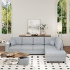 NicBex L-Shaped Modular Sectional Sofa with Removable Back Cushions and 2 Pillows for Living Room,Apartment,Office,Gray - 2 of 4