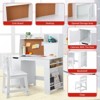 Kids Desk and Chair Set, Wooden Study Table with Storage Shelf, Bulletin Board for Children 3-8 - 4 of 4