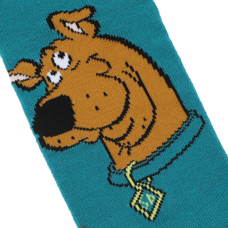 Scooby Doo Knit Scooby Heads With Chenille Paws Women's Knee High Socks, 3 of 6