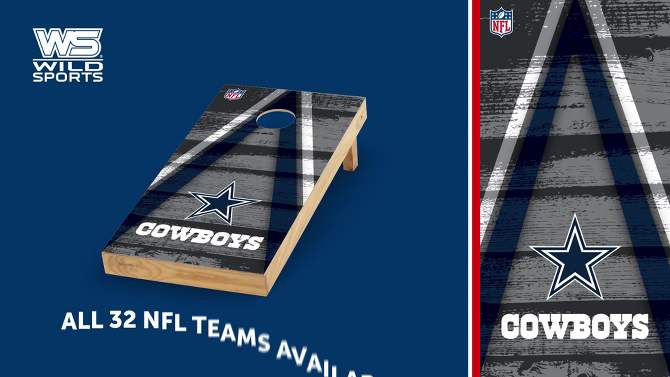 NFL Los Angeles Chargers 2&#39;x4&#39; Cornhole Board - Gray, 2 of 6, play video