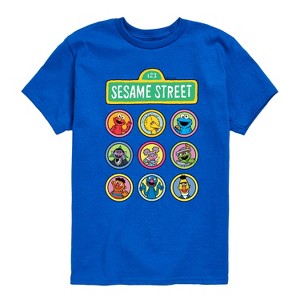 Boys' - Sesame Street - Sesame Street Character Grid Short Sleeve Graphic T-Shirt - 1 of 4